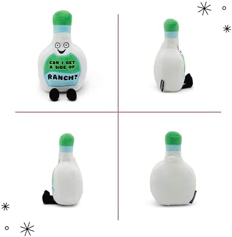 Punchkins “Can I Get a Side of Ranch?” Ranch Bottle Plush Toy – Funny Food Plushie Stuffed Animal, Soft 6″ Cute Novelty Gift for Kids & Adults|B0G72P2TLP