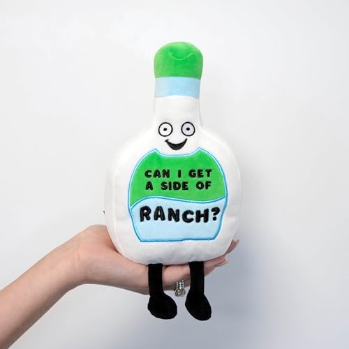 Punchkins “Can I Get a Side of Ranch?” Ranch Bottle Plush Toy – Funny Food Plushie Stuffed Animal, Soft 6″ Cute Novelty Gift for Kids & Adults|B0G72P2TLP
